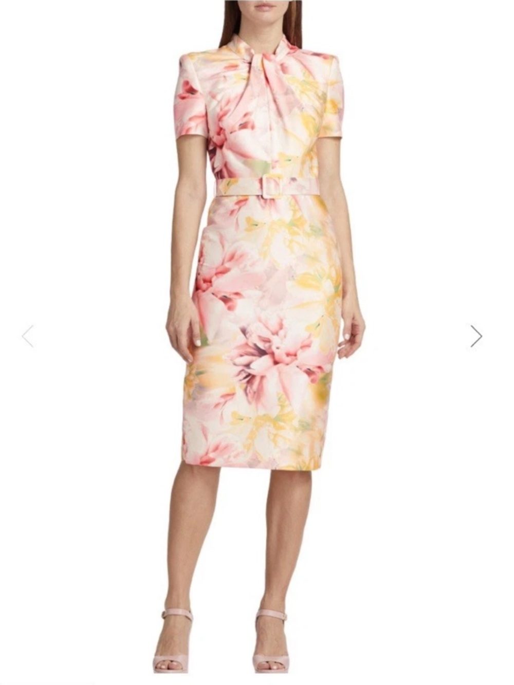 NWT Badgley Mischka Floral Sheath Dress - 8 Wedding Guest/Cocktail